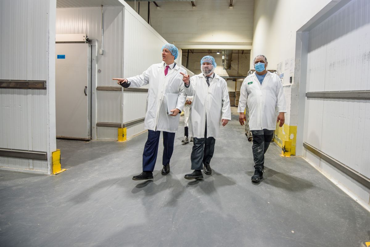 COR auditor inspecting products at a food plant